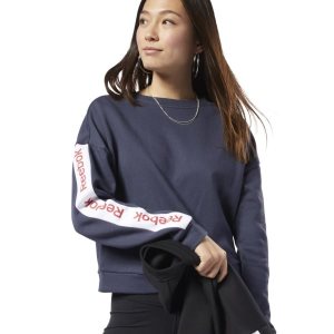 Reebok Training Essentials Logo Crew Sweatshirt Damen - Navy - DE 027-YHI